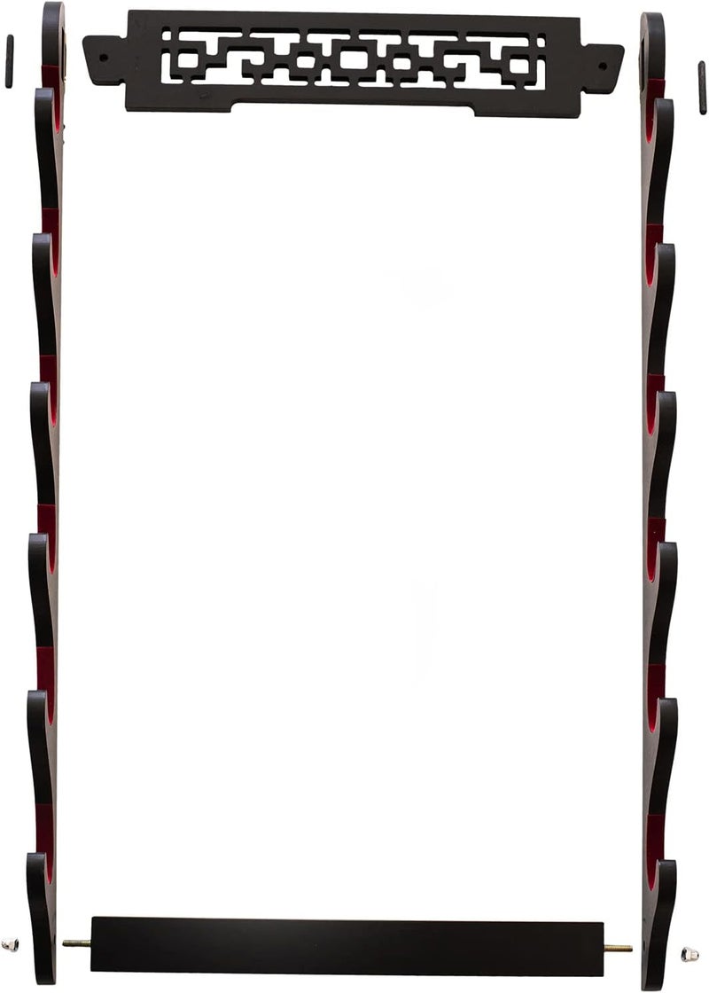 FOXSMZZ Sword Holder Wall Mount Velvet Padded Samurai Sword Stand Display Katana Wakizashi Tanto Wall Hanger Sword Rack (6-Tier) - Image 4